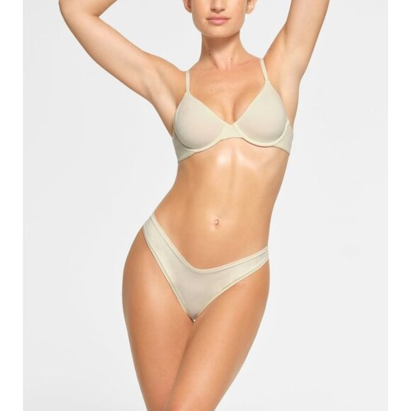 SKIMS Other - SKIMS Cotton Jersey T-Shirt Bra Bone Size 36D NWT